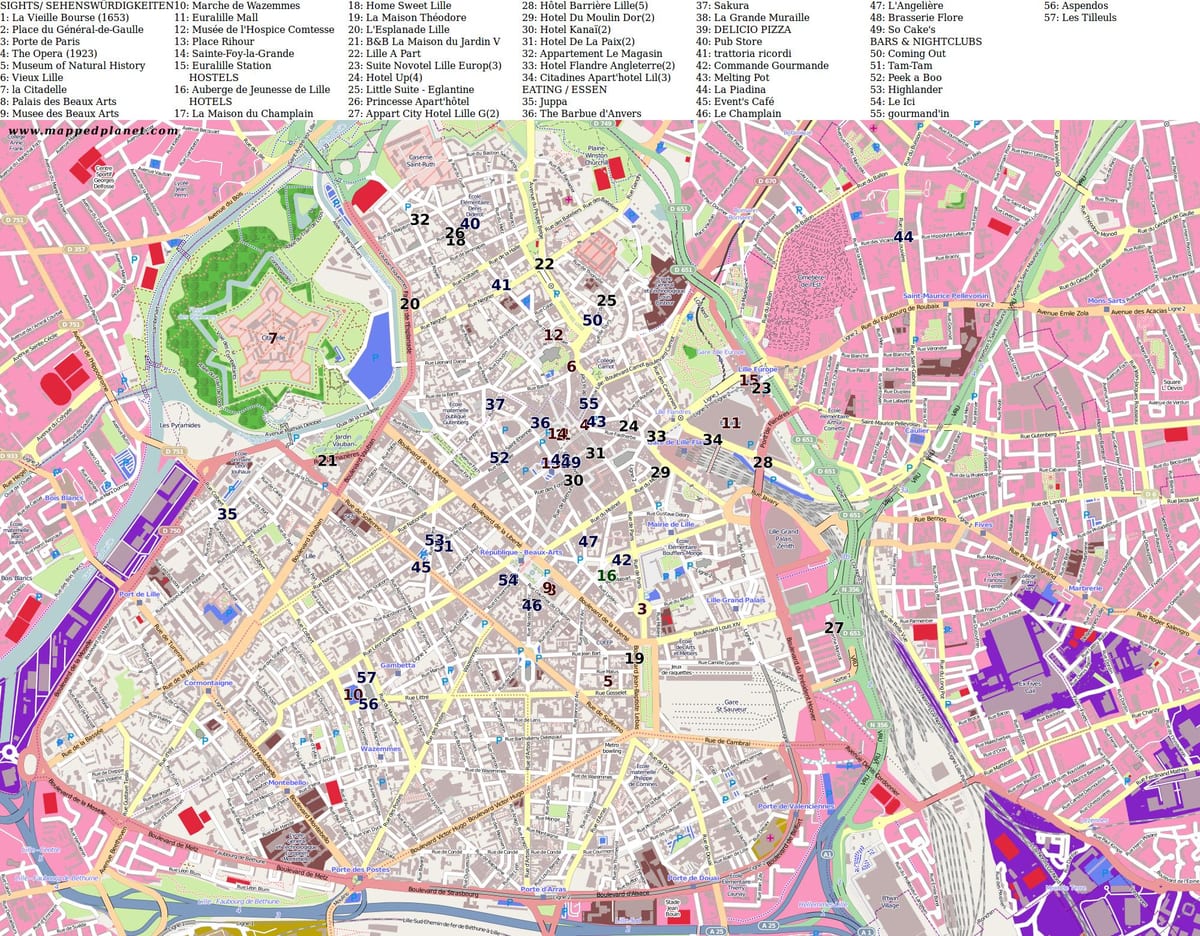 რუკები Lille
