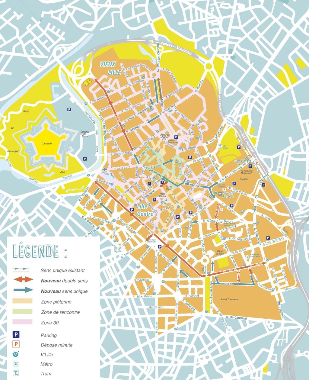 რუკა Lille მუნიციპალიტეტებში