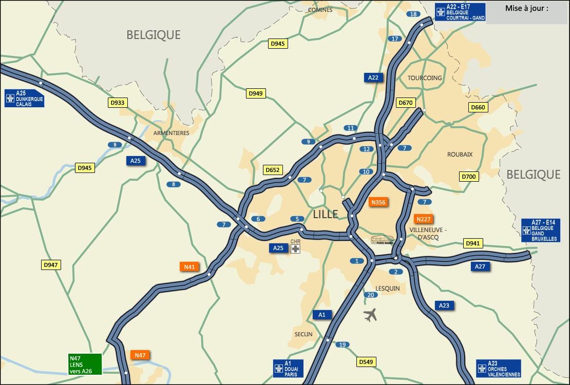 რუკა Lille გზის