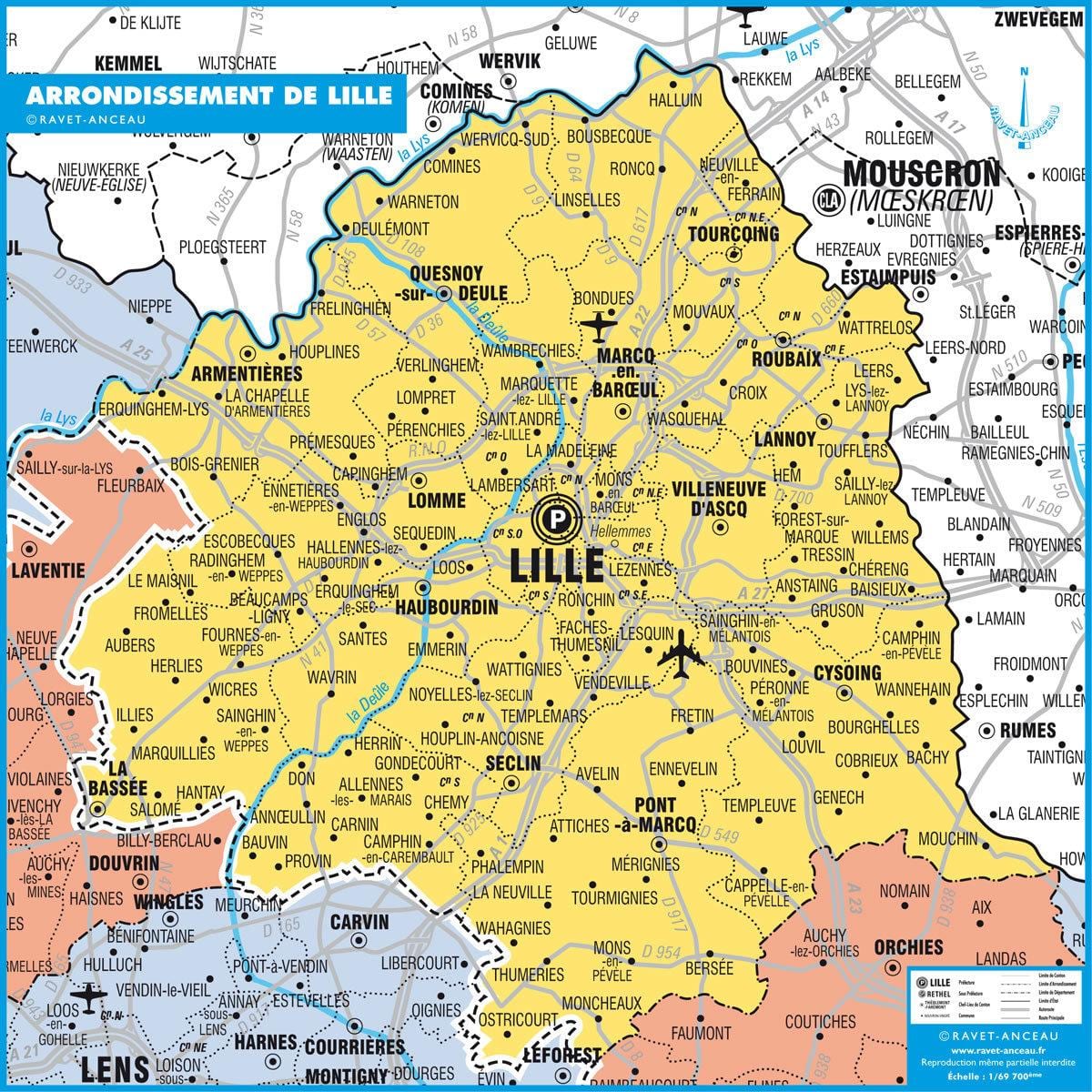 რუკა Lille ქალაქი