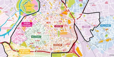 რუკა Lille გარეუბანში