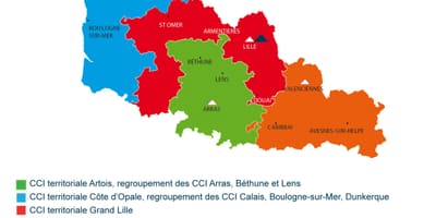 რუკა საფრანგეთი Lille რეგიონში