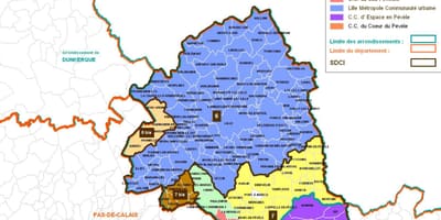 რუკა Lille arrondissement